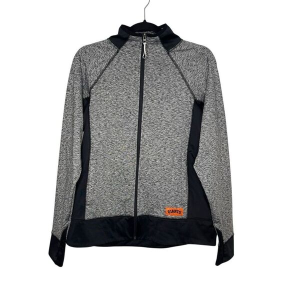 G-III 4her MLB Women’s Medium San Francisco Giants Jacket Full Zip Gray Black - Picture 2 of 7